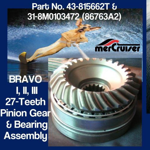 Mercury - mercruiser  27t pinion gear 43-815661t &amp; bearing assy 31-8m0103472