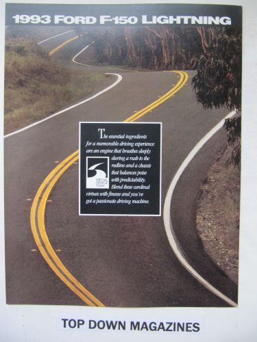 1993 ford f-150 lightning sales brochure folder nos