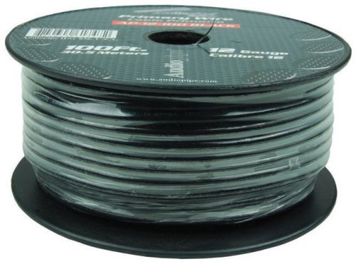 12 gauge 100ft primary wire black audiopipe ap12100bk wire