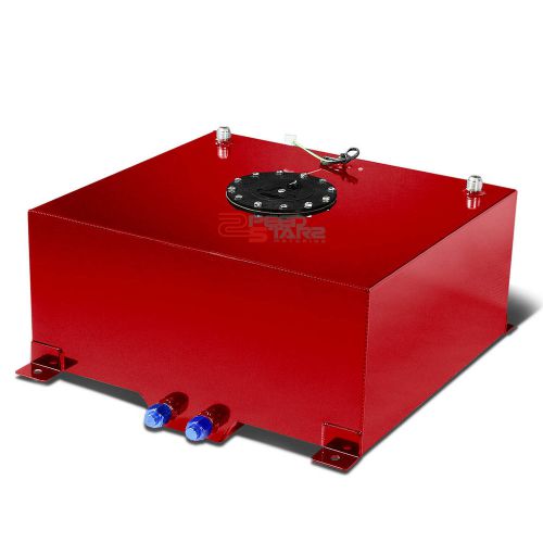 15 gallon lightweight red aluminum gas fuel cell tank+level sender 20x17.5x10"