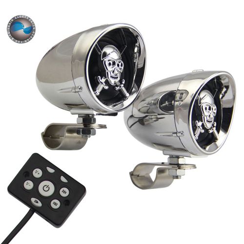 3&#034; motorcycle handlebar bluetooth speaker with wired control for harley / ducati