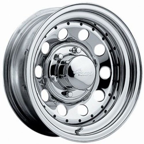 Pacer chrome modular 15x8 chrome wheel / rim 6x5.5 with a 6mm offset and a 108.7