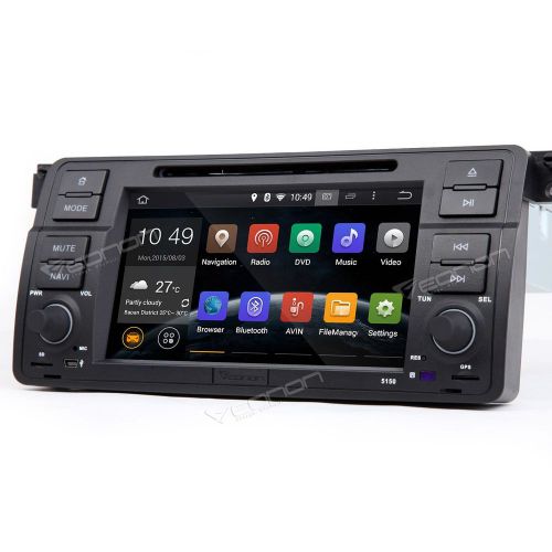 Android 7&#034; car stereo dvd player gps navigation bluetooth obd2 w for bmw e46 m3