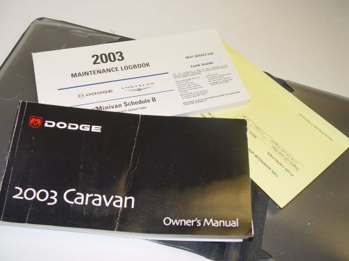 2003 dodge caravan owners manual set portfolio  se sxt  users guide