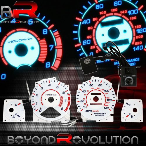 Indiglo reverse glow gauge dash face mph w/ rpm for 1996-1997 honda accord cd