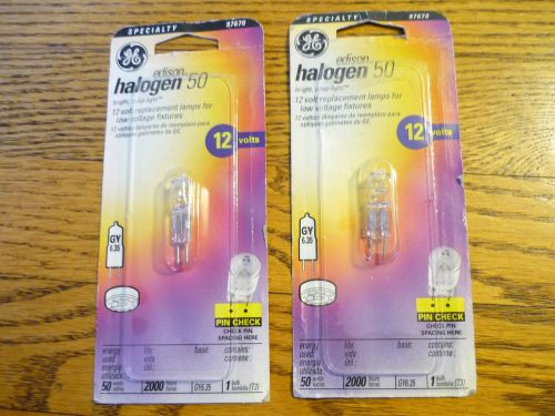 (2) general electric ge halogen 50 97670 12v replacement bulbs - 2 pks of 1
