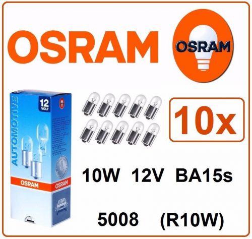 10x osram 5008 r10w 10w 12v ba15s halogen original auto car headlight bulb rear