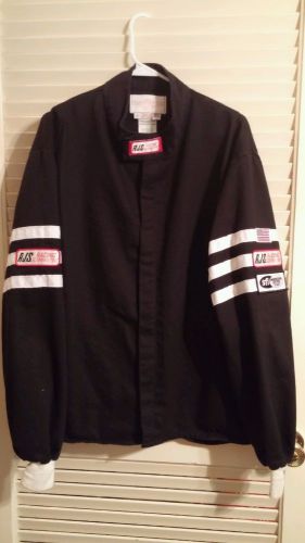 Rjs fire retardant jacket &amp; pants sfi 3-2a/1, banox fr-3 black\white