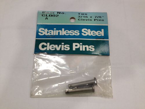 S &amp; j stainless steel clevis pins 2pk 3/16 x 7/8" (cl002) set of 2