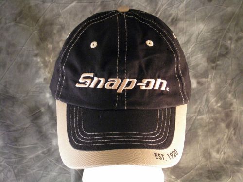 New snap on tools black/beige embroidered logo adjustable closure cap hat