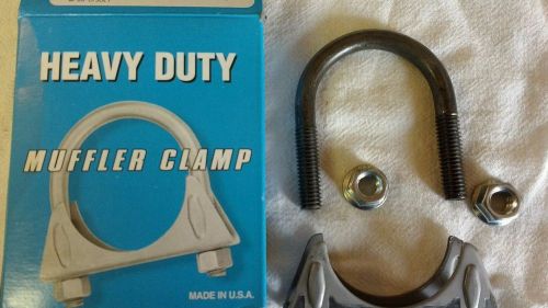 New muffler heavy duty muffler clamp, precision saddle 1 3/4&#034; pipe.  set of two