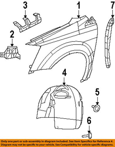 Mopar oem 5113095ac fender liner