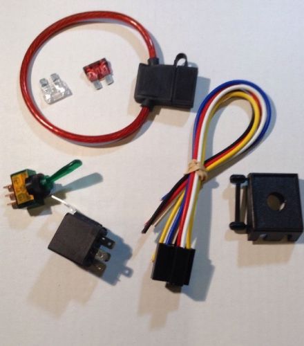 12 volt switching relay 5 pin w/socket fuse holder &amp; switch package