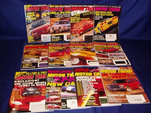 1995 motor trend magazines all 12 issues in very good condition