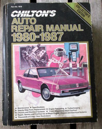 Chiltons collector&#039;s edition auto repair manual 1980 - 1987 #7670