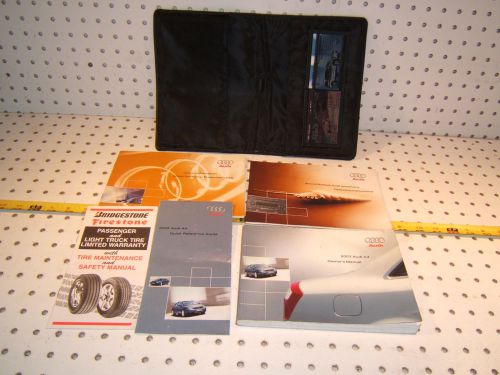 Audi a4 2003 sedan owner's oem 1 set of 5 manuals and audi black oem 1 pouch
