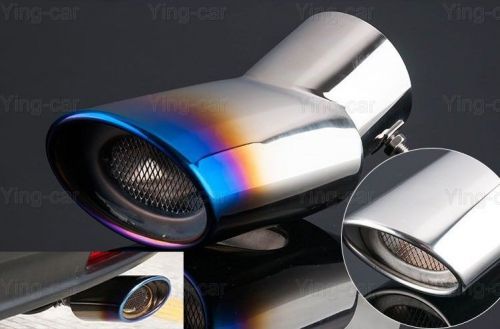 1x titanium blue tailpipe exhaust muffler tail pipe tip for toyota highlander