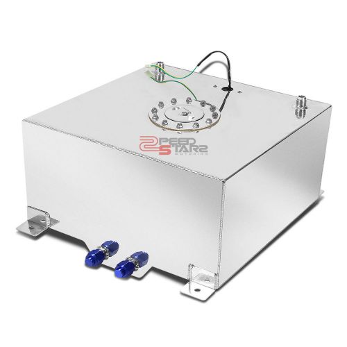 15 gallon/56.8l racing aluminum gas fuel cell tank+level sender 19.75"x17.5"x10"