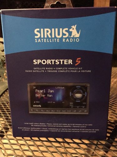 Sirius satellite radio sportster 5 - radio complete vehicle kit nib new in box