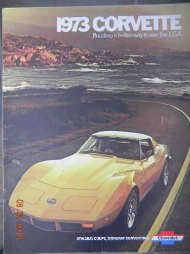 1973 original corvette showroom sales brochure
