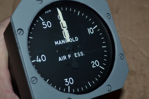 Kollsman aircraft dual manifold pressure indicator a32847-10-021