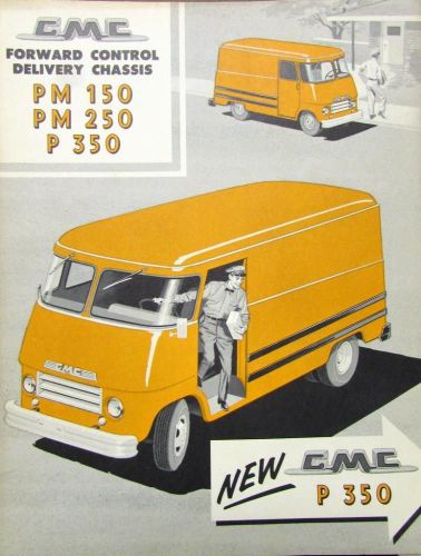 1958 gmc truck fwd control del pm 150 &amp; 250 &amp; p 350 series sales brochure folder