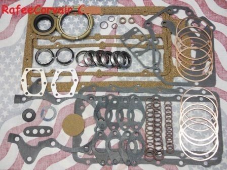 1960-69 corvair engine gasket set, 80 to 140hp, and turbos, complete, us made!