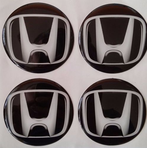 4x (silicone) honda logo rim center labels/stickers, 56mm,for wheel covers rim