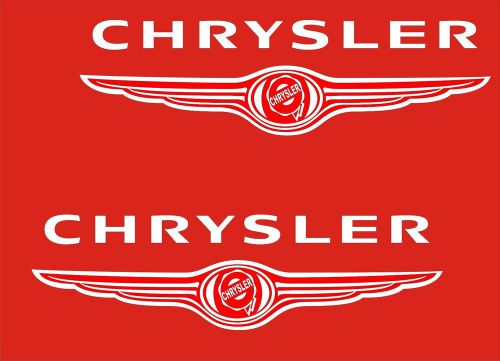 Chrysler  vinyl decals - stickers white 2 1/2&#034; x 9&#034; each