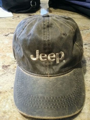 Brown jeep liberty compass wrangler grand cherokee commander distressed hat cap!