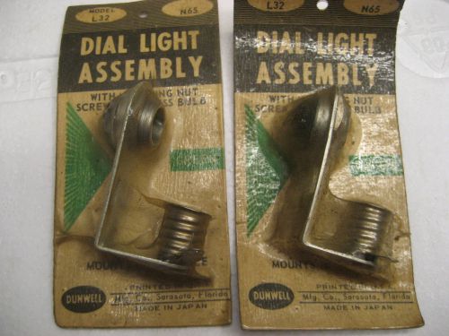 Vintage jeweled dial light assembly panel dash or steampunk (2) green lights