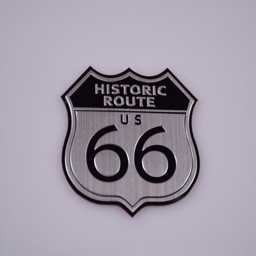 Tuning racing historic us route 66 badge emblem sticker fit for cadillac srx xts