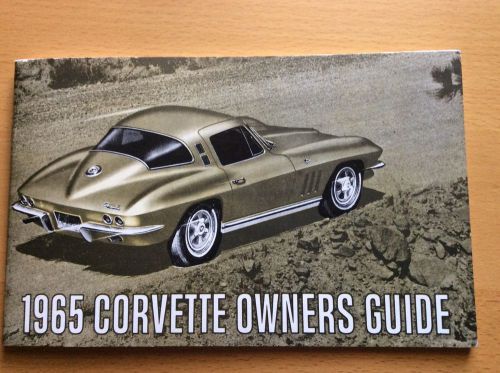 1965 corvette owners manual 1st edition