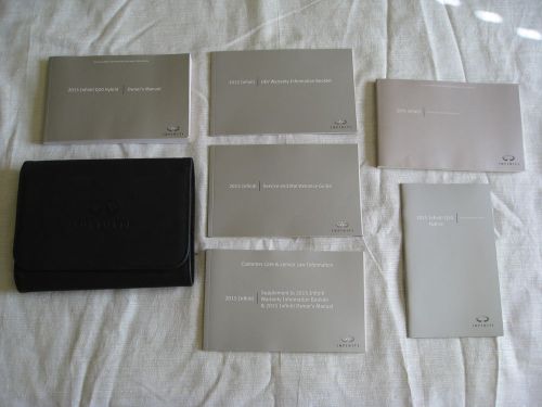 2015 infiniti q50 sedan hybrid owners manual set w/case, quick ref, intouch (qi)