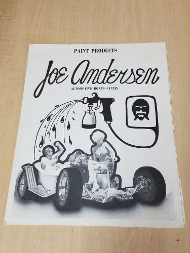 Vintage joe andersen automotive boats cycles paint products brochure dragster