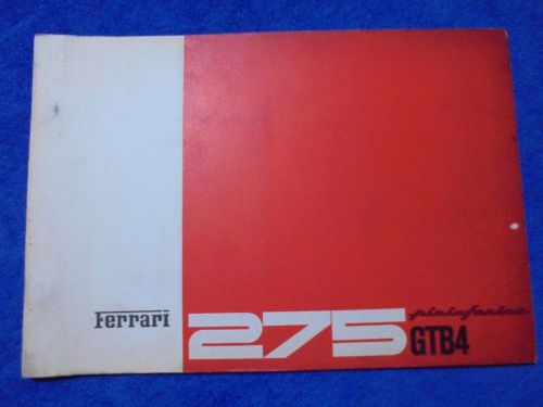 Ferrari 275 gtb4 pininfarina spare parts manual original 17/67