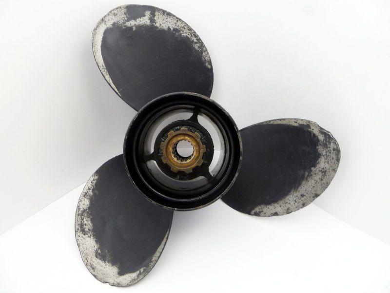 Quicksilver merc black diamond aluminum prop propeller and hub