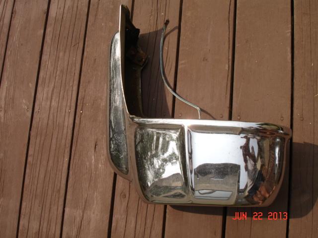 1958 pontiac front bumper extension - right, solid cores