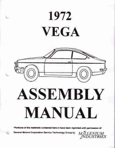 1972 chevy vega factory assembly instruction manual - all models   22