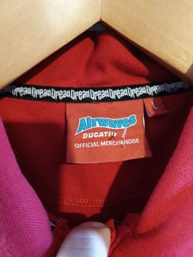 Ducati motorbike motorcycle polo shirt dread airwaves racing team size large