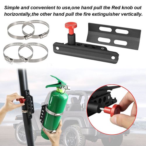 Fire extinguisher mount holder bracket car roll bar adjustable for jeep utv