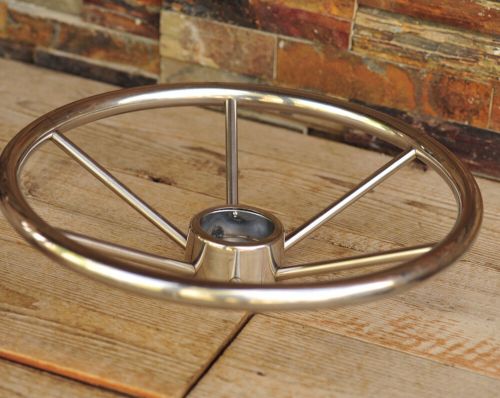 VTG Chrome Boat Steering Wheel Stainless Steel 16" 6-Spoke Sailboat Ship Marine, US $38.95, image 5