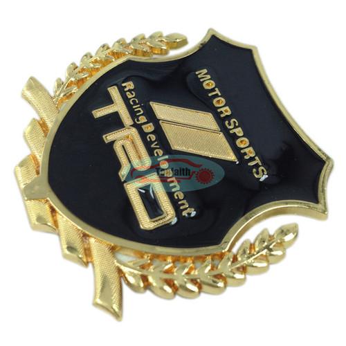 2pcs gold metal side rear trunk emblems emblem badge sticker 