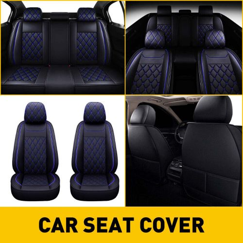 FRONT+REAR KIT BLACK Leather Car Seat Fit Cover For Chevy Silverado GMC Sierra, US $130.19, image 2