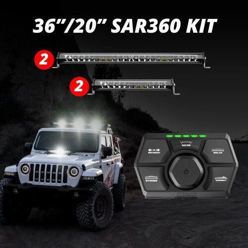Xk glow xk-sar360-2211 360 s.a.r. light bar system - 4(2 ea.)pck - 36in./20in.
