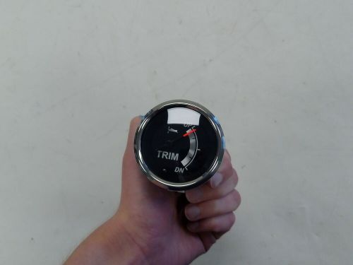 TELEFLEX TRIM GAUGE 2" 67365 BLACK & SILVER MARINE BOAT, US $24.95, image 3