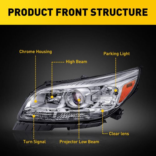 Left Driver Side Projector Headlight For 2013 2014 2015 Chevy Malibu Front Lamp, US $93.99, image 2