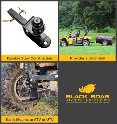 ATV/UTV Mount with Hitch Ball and Winch Strap Loop (1 7/8" Ball, 1 1/4" Shank), US $34.31, image 5