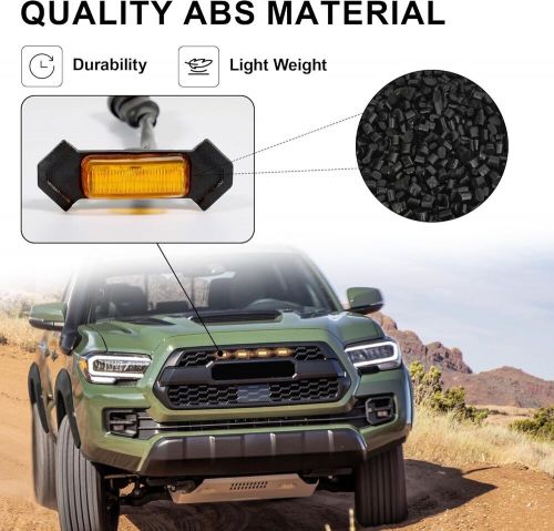 4-PCS Grille Lights Fit for 2016-2023 Toyota Tacoma TRD PRO 2016 2017 black, US $32.31, image 6