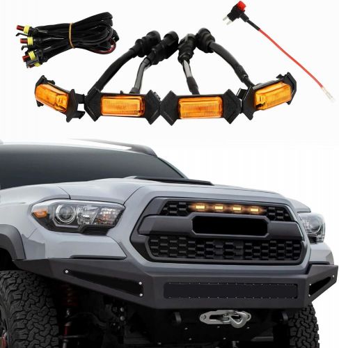 4-PCS Grille Lights Fit for 2016-2023 Toyota Tacoma TRD PRO 2016 2017 black, US $32.31, image 8